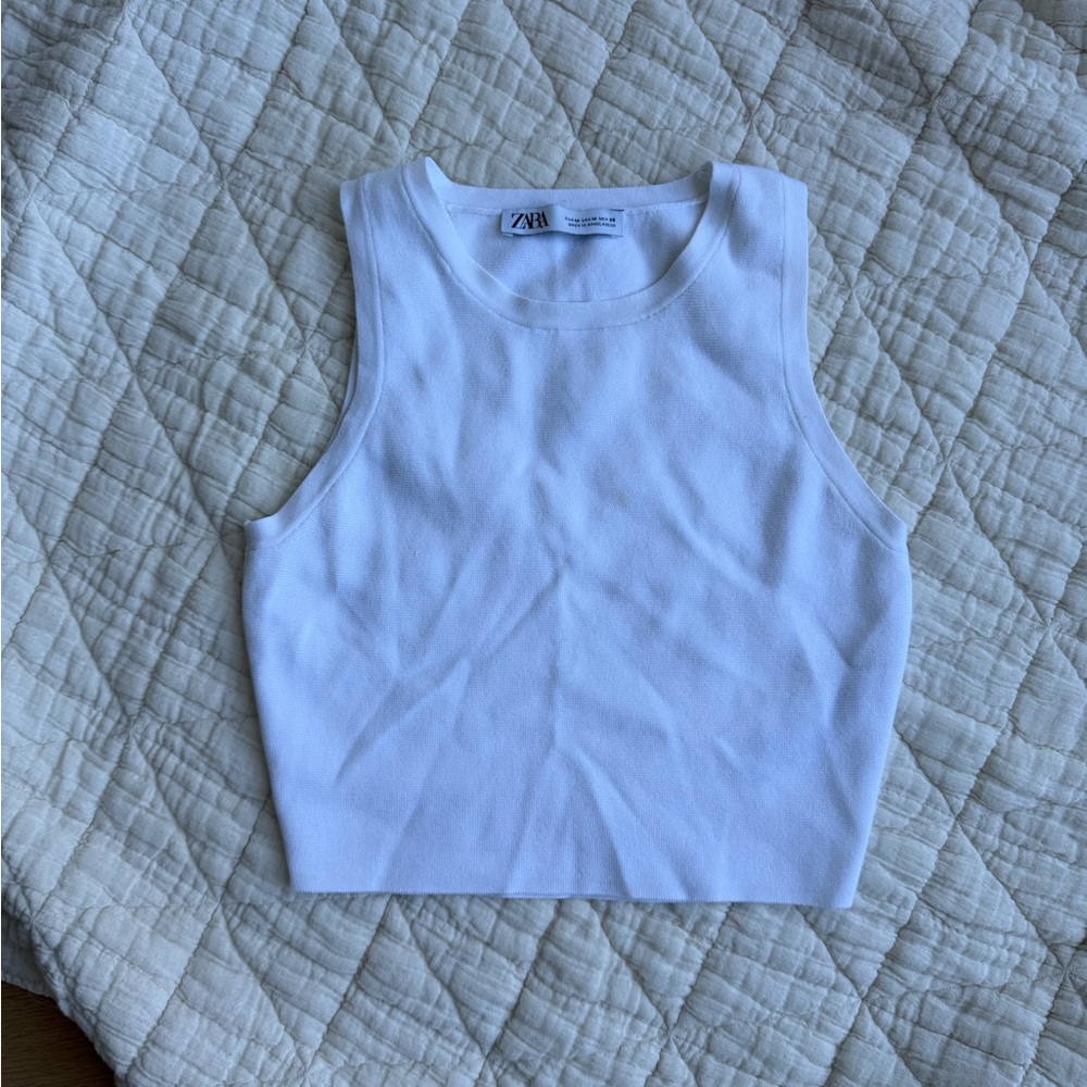 Zara Classic White Tank Top
